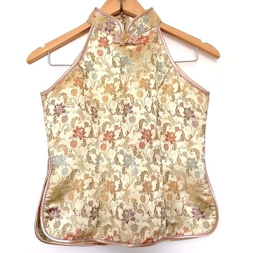 Floral Print Top - Yellow Gold